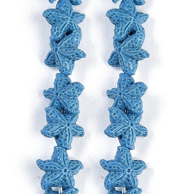 Synthetic Coral Dyed Carved Beads Strands CORA-K009-06A-07-1