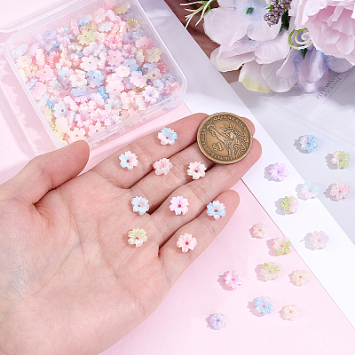 160Pcs 8 Colors Resin Cabochons MRMJ-PA0001-01-1