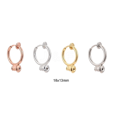 8Pcs 4 Colors Brass Clip-on Hoop Earring Converters Findings KK-ZZ0001-12-1