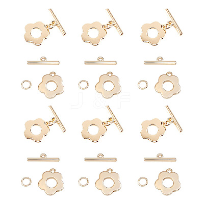12 Sets Brass Toggle Clasps KK-GO0002-23-1