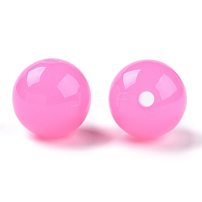 Opaque Acrylic Beads OACR-H038-09-06-1