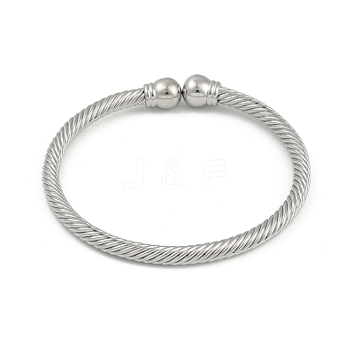 Round Brass Open Cuff Bangles BJEW-Z074-02P-1