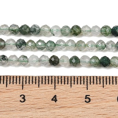 Natural Moss Agate Beads Strands G-J002-03H-A-1