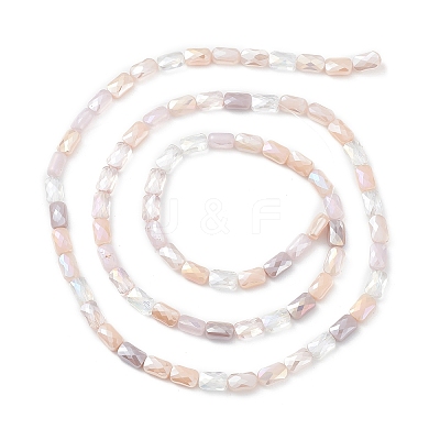 Gradient Color Electroplate Glass Bead Strands X-GLAA-E042-01E-1