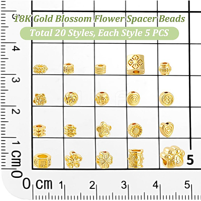 100Pcs 20 Styles Alloy Beads FIND-PH0026-76G-01-1