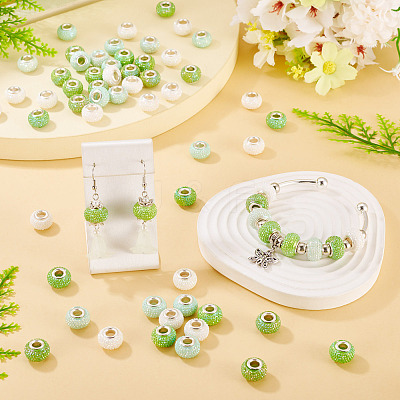 100Pcs Large Hole Resin European Beads OPDL-TA0001-06B-1