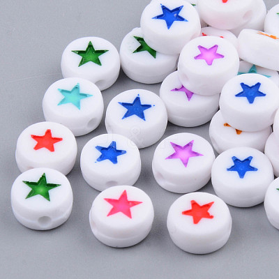 Opaque Acrylic Enamel Beads MACR-S273-34-1
