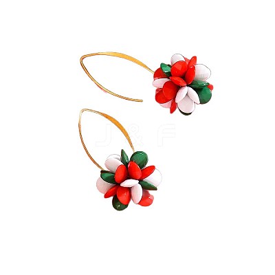 Brass Acrylic Dangle Earrings FS-WGAD9BB-01-1