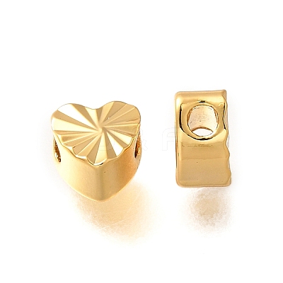 Brass Textured Beads KK-Z092-01C-G-1