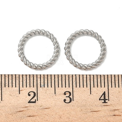 304 Stainless Steel Twisted Ring Linking Rings X-STAS-L300-005D-P-1