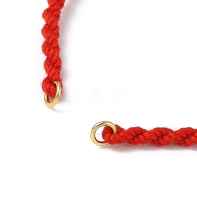 Braided Cotton Cord Bracelet Making MAK-L043-02G-10-1