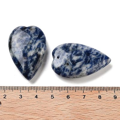 Natural Blue Spot Jasper Pendants G-D087-02K-1
