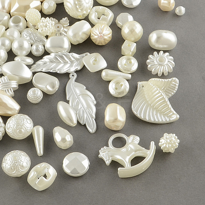 Imitation Pearl Acrylic Beads OACR-R062-01-1