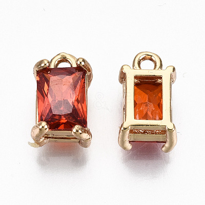 Brass Glass Rhinestone Pendants GLAA-S179-21E-RS-1