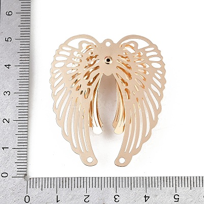 Brass Crystal Rhinestone 3D Hollow Angel Wings Chandelier Component Links KK-A261-05KCG-1