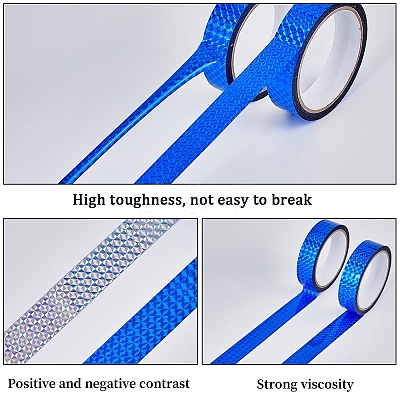 50M Laser Shining Bopp Plastic Scrapbook Decorative Adhesive Tapes AJEW-WH20002-57A-06-1