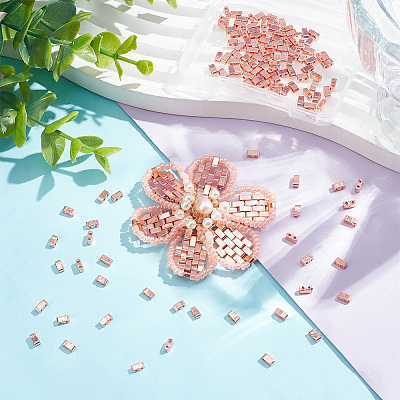 240Pcs Electroplated Glass Seed Beads SEED-NB0002-06A-1