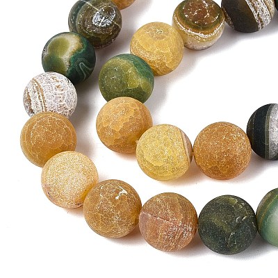 Natural Weathered Agate Beads Strands G-Q606-42B-D03-1