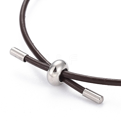 Adjustable PU Leather Cord Slider Bracelets BJEW-F412-05P-B-1