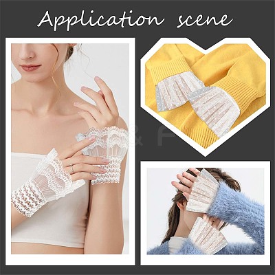 2 Pairs 2 Style Polyester Oversleeves AJEW-NB0004-03A-1