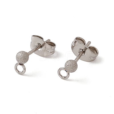 Non-Tarnish 304 Stainless Steel Stud Earring Findings STAS-E179-05A-P-1