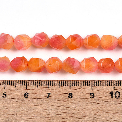 Dyed Natural White Jade Beads Strands G-T139-8mm-45V-1