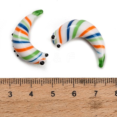 Handmade Lampwork Worm Figurines LA-CBA77D3-01A-1