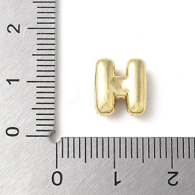 Brass Micro Pave Cubic Zirconia Beads KK-P290-61G-H-1