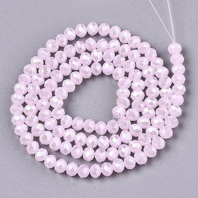 Electroplate Glass Beads Strands EGLA-A034-J4mm-A03-1