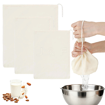9Pcs 3 Sizes Cotton Cloth Packing Pouches ABAG-CP0001-28-1