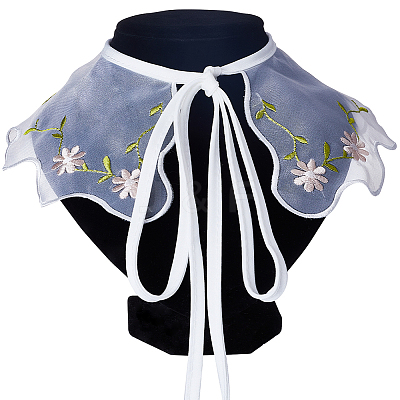 Detachable Organza Lady's False Collars AJEW-WH0348-50-1