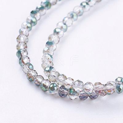Electroplate Glass Faceted Rondelle Beads Strands EGLA-D020-3x2mm-15-1