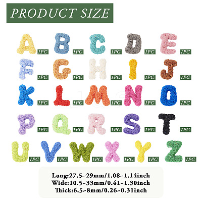 26pcs 26 Styles Plastic Cabochons FIND-TA0004-70-1