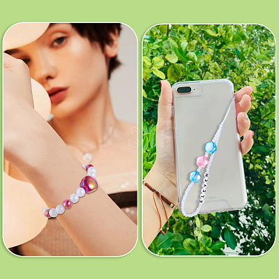 10Pcs Transparent Resin UV Reactive Beads RESI-TADJ0001-12-1