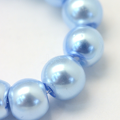 Baking Paint Pearlized Glass Pearl Round Bead Strands HY-Q003-6mm-24-1