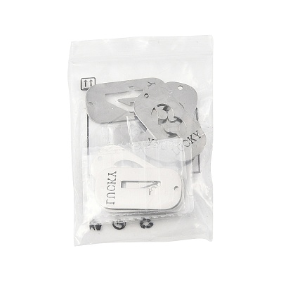 10Pcs 10 Styles 304 Stainless Steel Pendants STAS-FS0002-17P-1