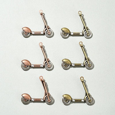 6Pcs 2 Colors Tibetan Style Alloy Pendants FIND-FS0002-58-1