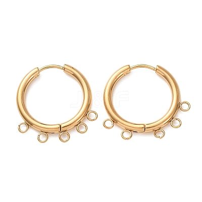 304 Stainless Steel Hoop Earring Findings STAS-D183-02C-G-1