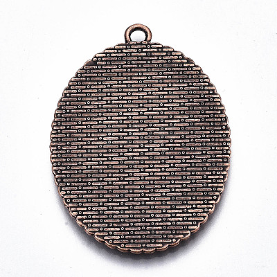 Tibetan Style Alloy Pendant Cabochon Settings LS-TIBEP-N003-17R-1