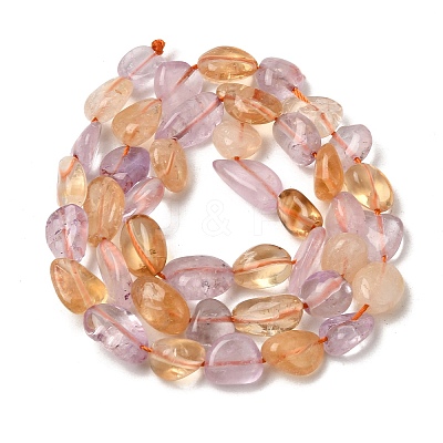 Natural Amethyst and Citrine Beads Strands G-D0002-D77-1