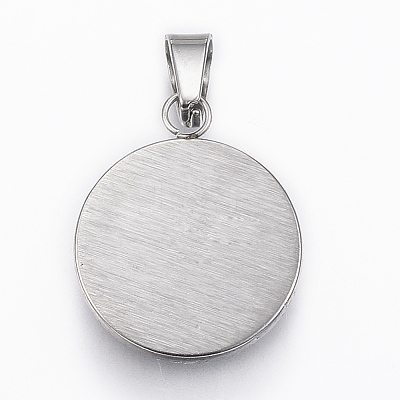 304 Stainless Steel Resin Pendants STAS-G155-01P-1
