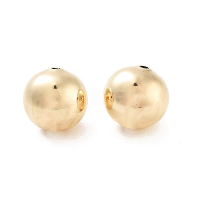 Round Rack Plating Brass European Beads X-KK-G512-08G-1