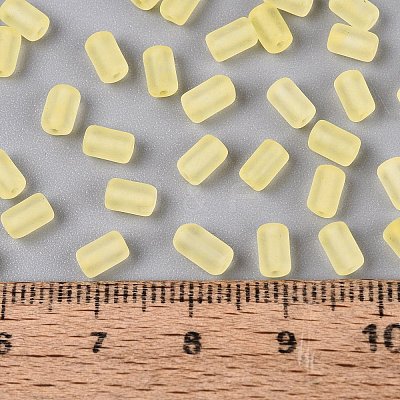 FGB Frosted Transparent Glass Seed Beads SEED-N013-05A-02-1