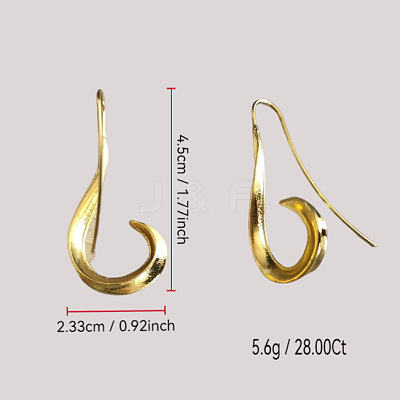 Twist Alloy Dangle Earrings FS-WGBDC99-01-1
