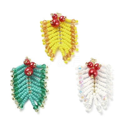 MIYUKI Rocailles Beaded Pendents PALLOY-MZ00148-1