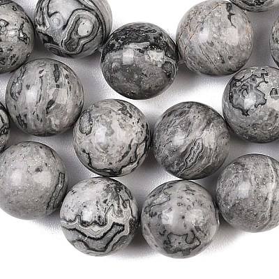 Natural Map Stone Beads Strands G-L648-A05-16mm-1