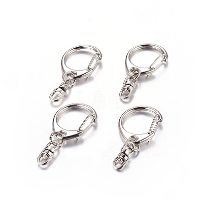 Zinc Alloy Keychain Clasp Findings E546-1-1-1