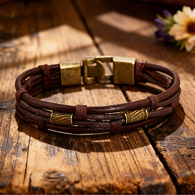 PU Leather Cord Bracelets BJEW-WH20001-13A-1
