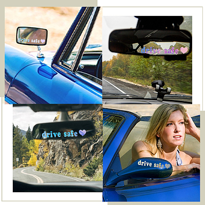 Laser PVC Drive Safe Self Adhesive Car Stickers STIC-WH0013-09B-1