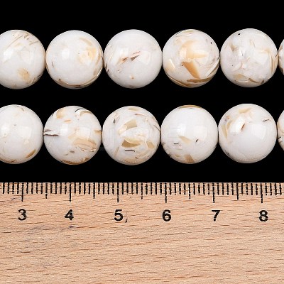 Synthetic Turquoise and Sea Shell Assembled Graduated Beads Strands GG-CBA2AE1-A07-1